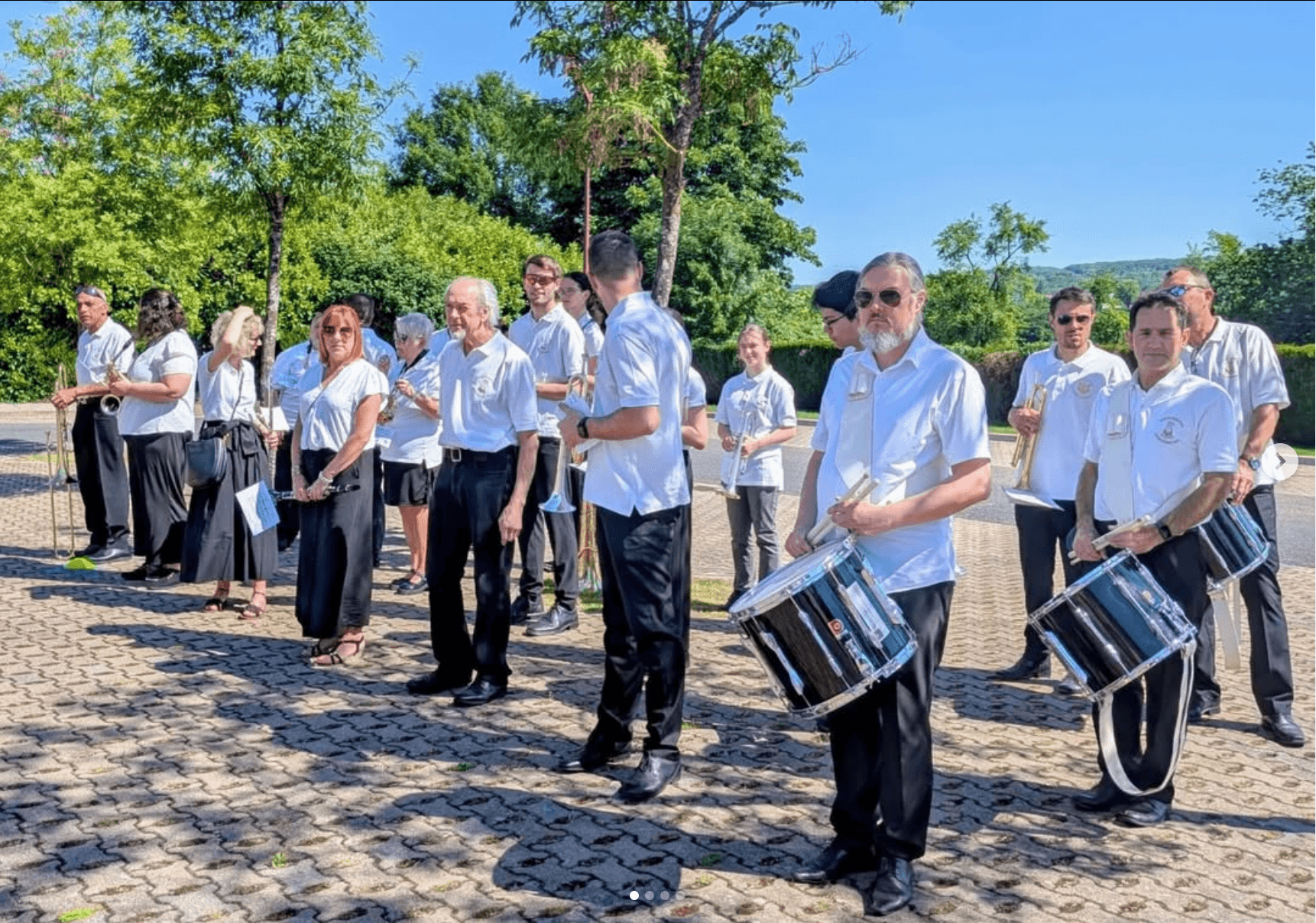 La Musique Municipale lors de la passation de commandement des pompiers